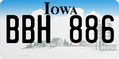 IA license plate BBH886