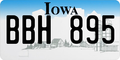 IA license plate BBH895