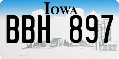 IA license plate BBH897