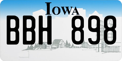 IA license plate BBH898