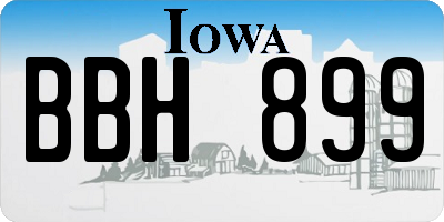 IA license plate BBH899
