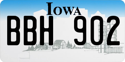 IA license plate BBH902