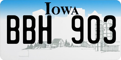 IA license plate BBH903