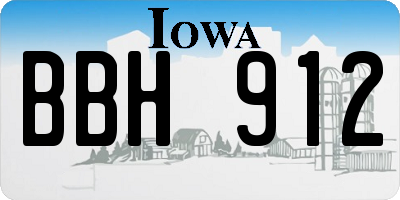 IA license plate BBH912