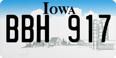 IA license plate BBH917