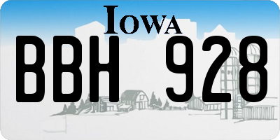 IA license plate BBH928