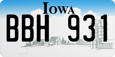 IA license plate BBH931