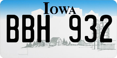IA license plate BBH932