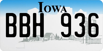 IA license plate BBH936