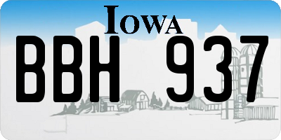 IA license plate BBH937