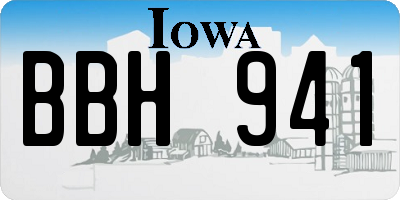 IA license plate BBH941
