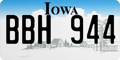 IA license plate BBH944