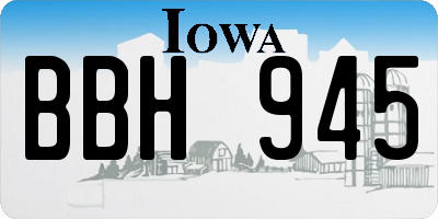 IA license plate BBH945