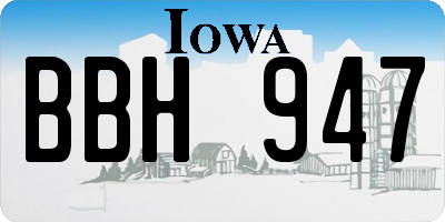 IA license plate BBH947