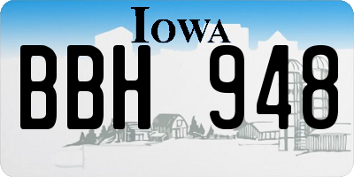 IA license plate BBH948