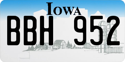 IA license plate BBH952