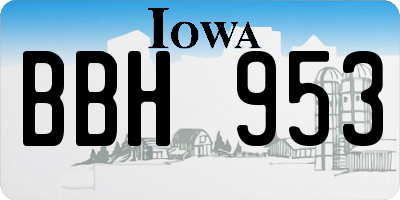 IA license plate BBH953