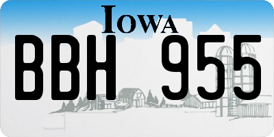IA license plate BBH955
