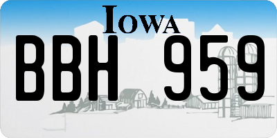 IA license plate BBH959