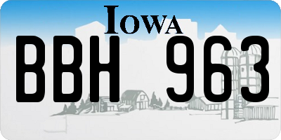 IA license plate BBH963