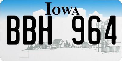 IA license plate BBH964