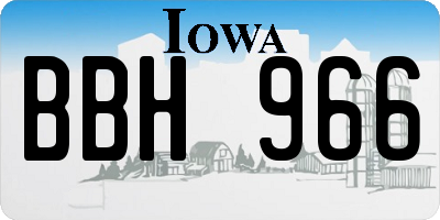IA license plate BBH966