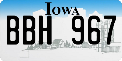 IA license plate BBH967