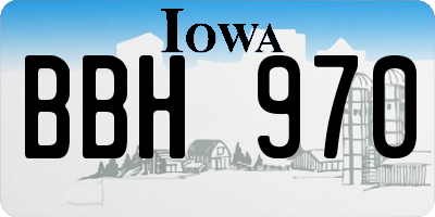 IA license plate BBH970