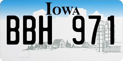 IA license plate BBH971