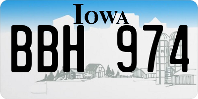 IA license plate BBH974