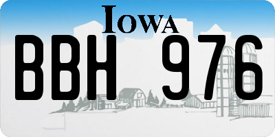 IA license plate BBH976