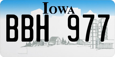 IA license plate BBH977