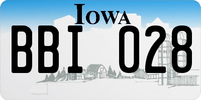 IA license plate BBI028