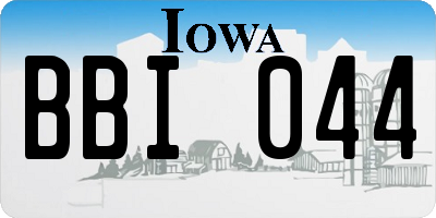 IA license plate BBI044