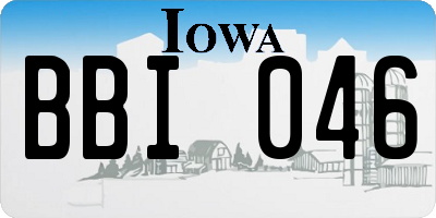 IA license plate BBI046