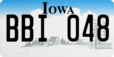 IA license plate BBI048