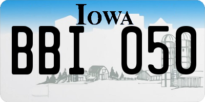 IA license plate BBI050