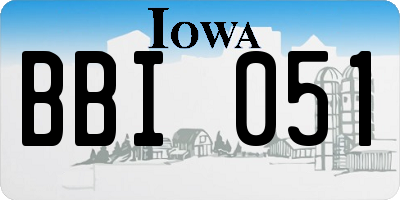 IA license plate BBI051