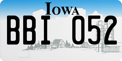 IA license plate BBI052