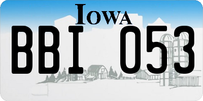 IA license plate BBI053