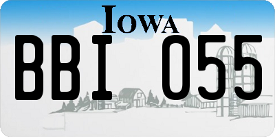 IA license plate BBI055