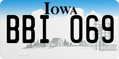IA license plate BBI069