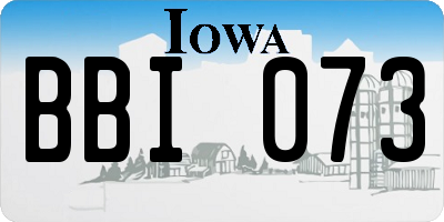 IA license plate BBI073