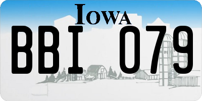 IA license plate BBI079