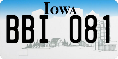 IA license plate BBI081