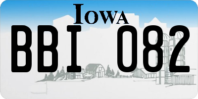 IA license plate BBI082