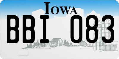 IA license plate BBI083