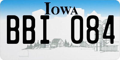 IA license plate BBI084