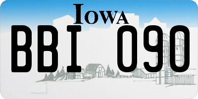 IA license plate BBI090