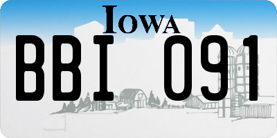 IA license plate BBI091